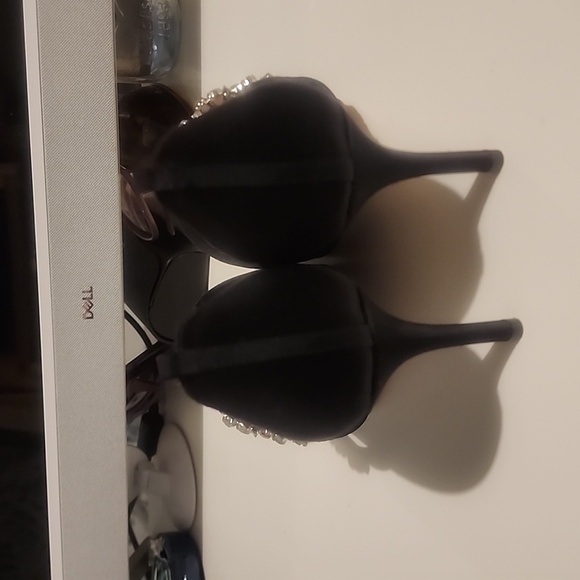 SJP BY SARAH JESSICA PARKER BLACK SATIN PUMP SIZE 35 - Picture 7 of 7